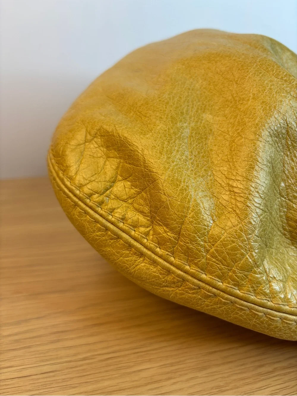Vintage Fossil Yellow Soft Leather Slouchy‎ Hobo Bag